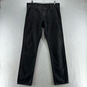 LEVI'S Jeans Mens 32 x 32 Straight Leg Dark Washed Denim Cotton Black